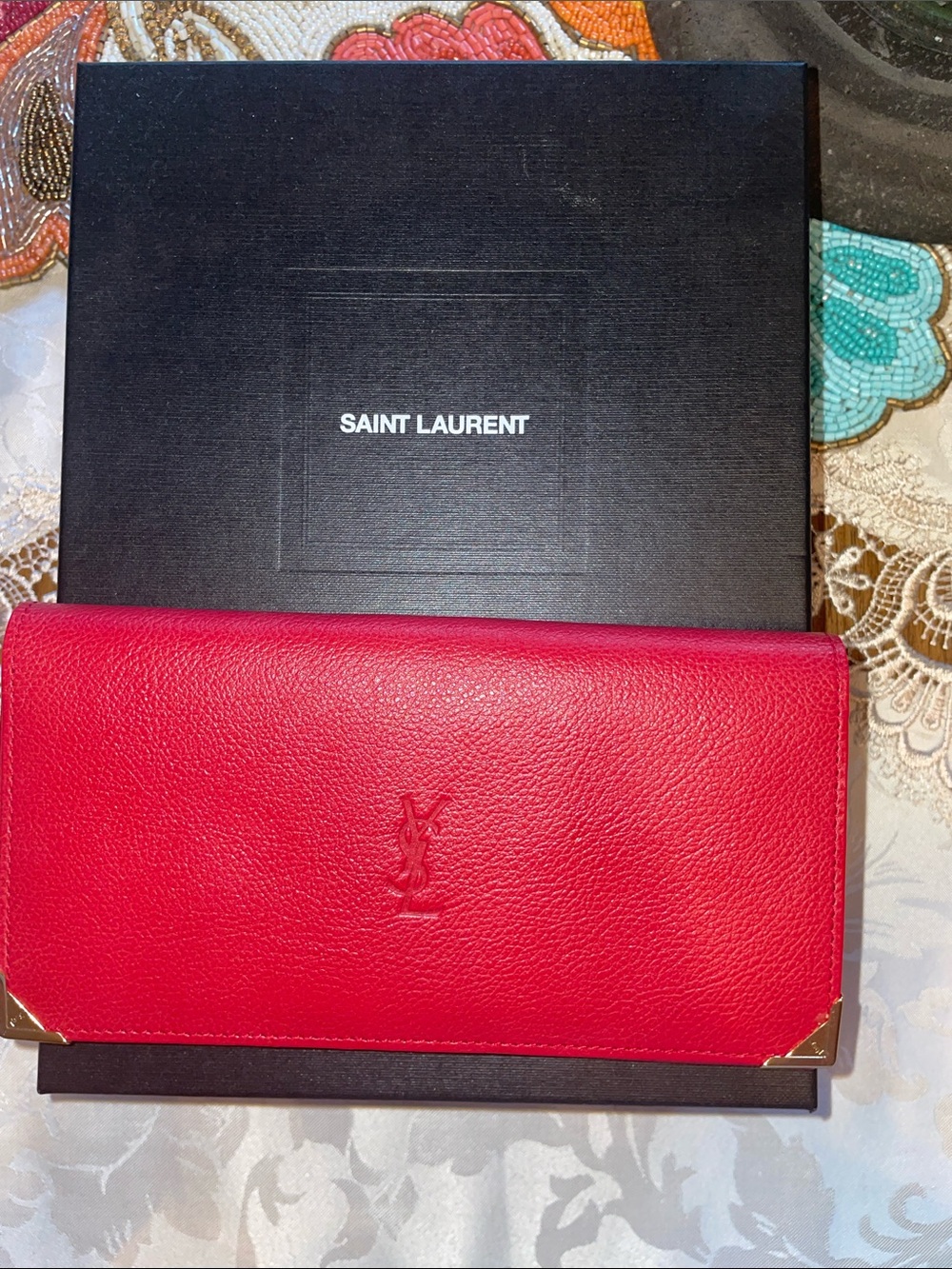 Yves Saint Laurent kiss-lock Bifold Wallet